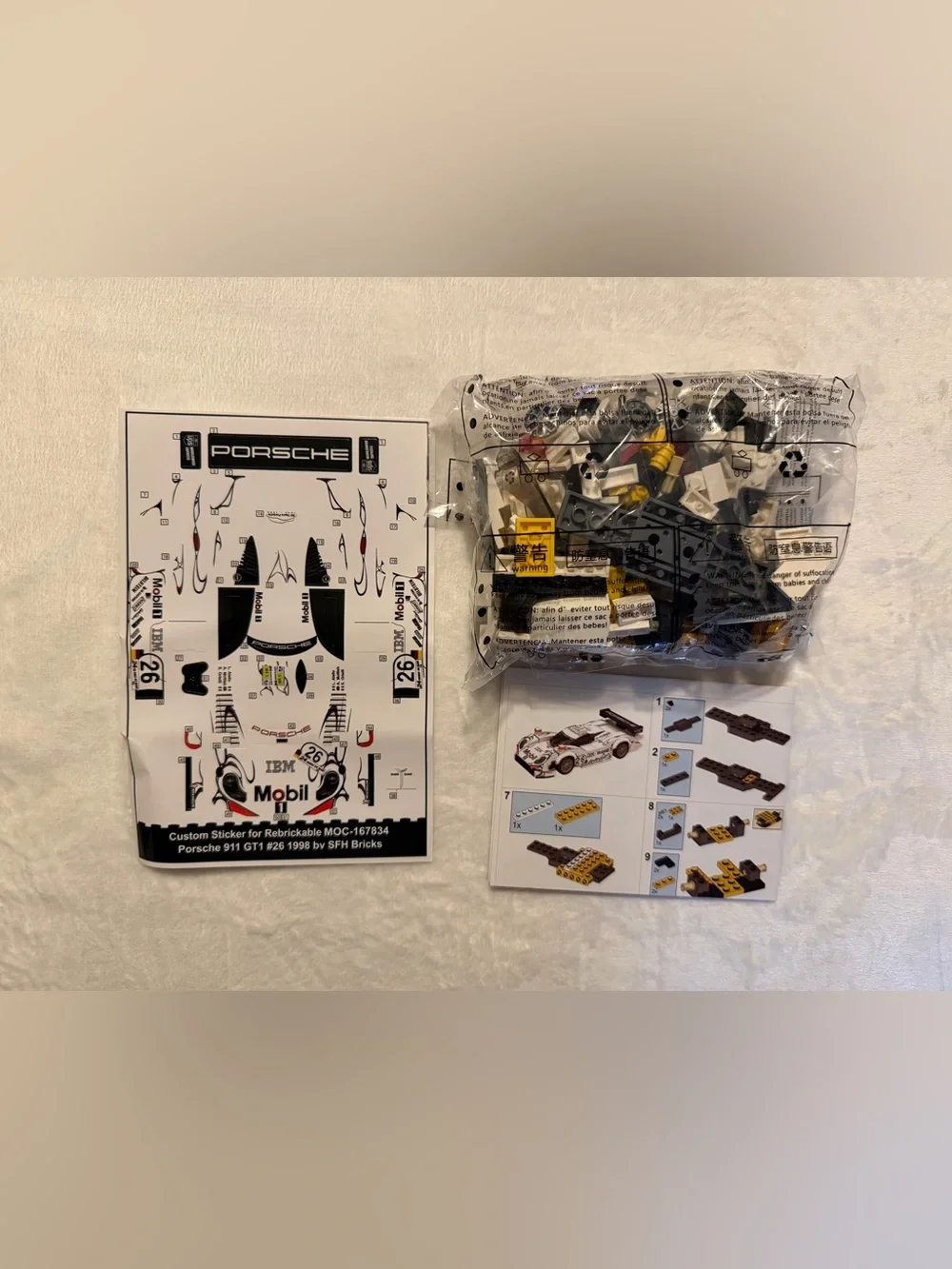 Rebrickable MOC-167834 Porsche 911 GT1 Building Block Set